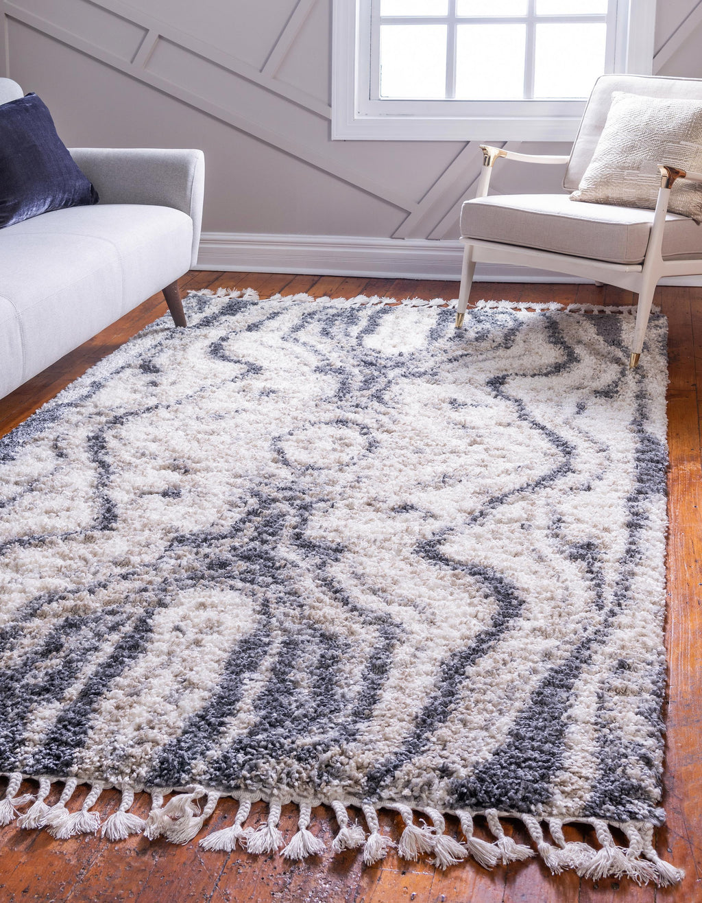 Quinten - Marble Color-Mix Shaggy Rug