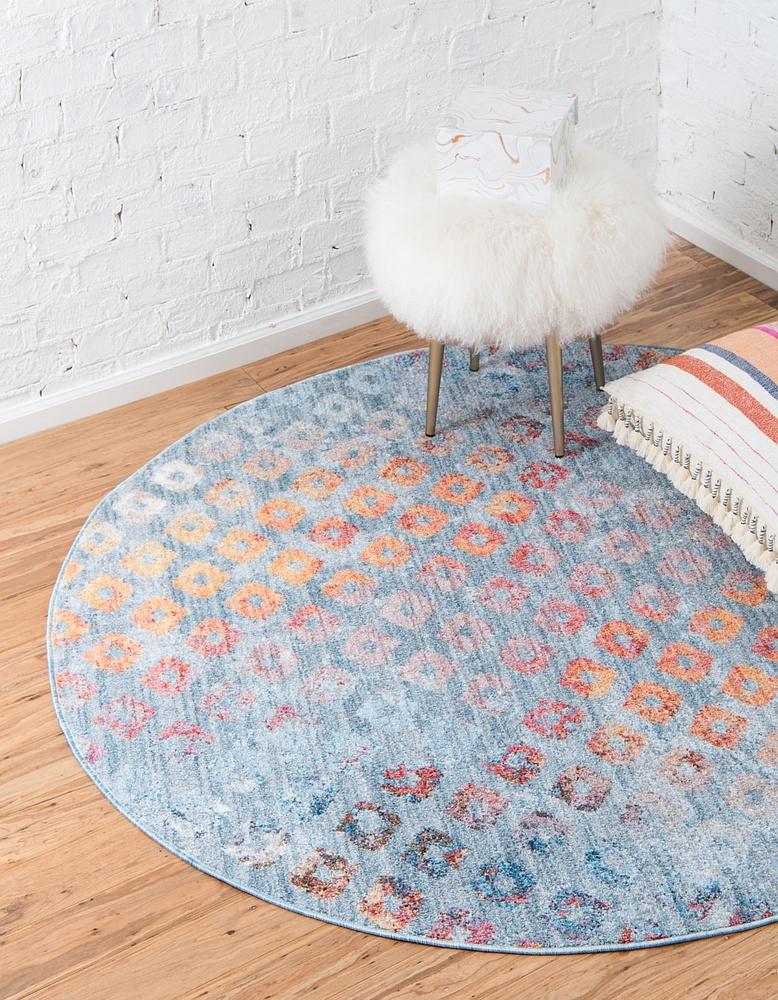 Devan - Rainbow Square-Pattern Rug