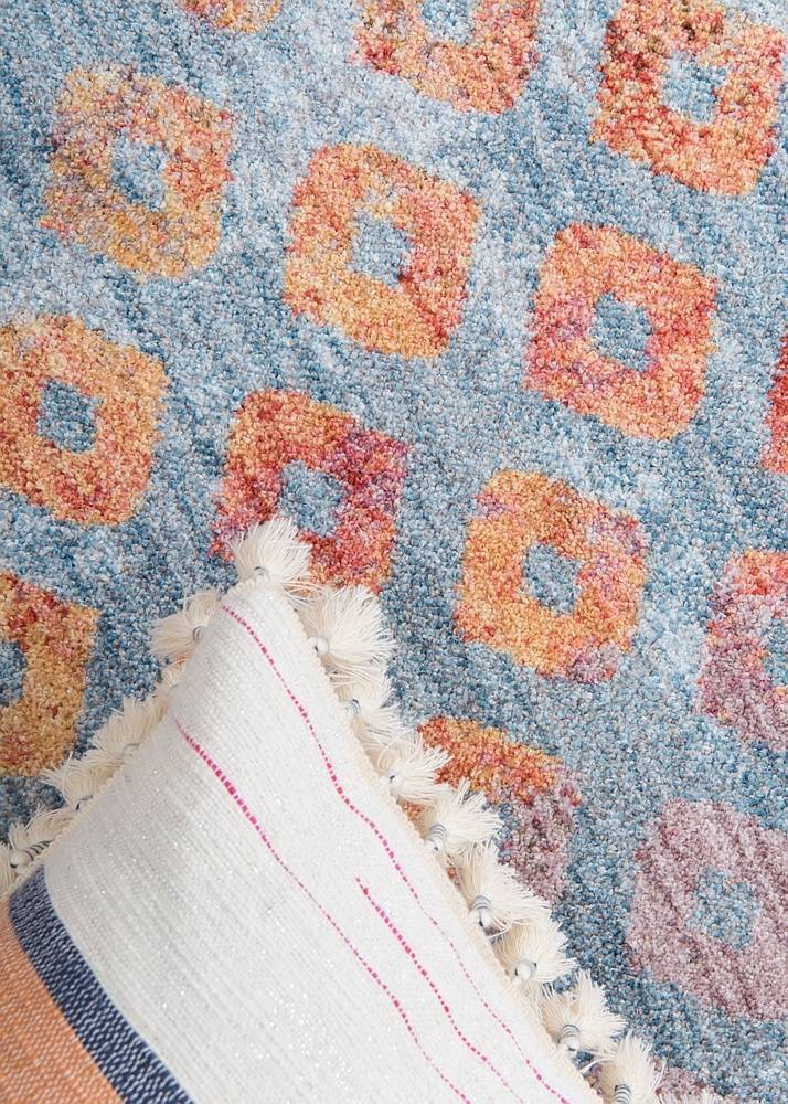Devan - Rainbow Square-Pattern Rug
