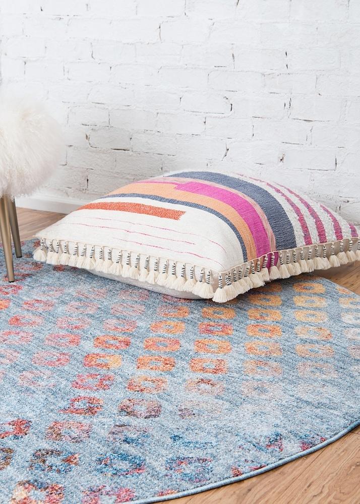 Devan - Rainbow Square-Pattern Rug