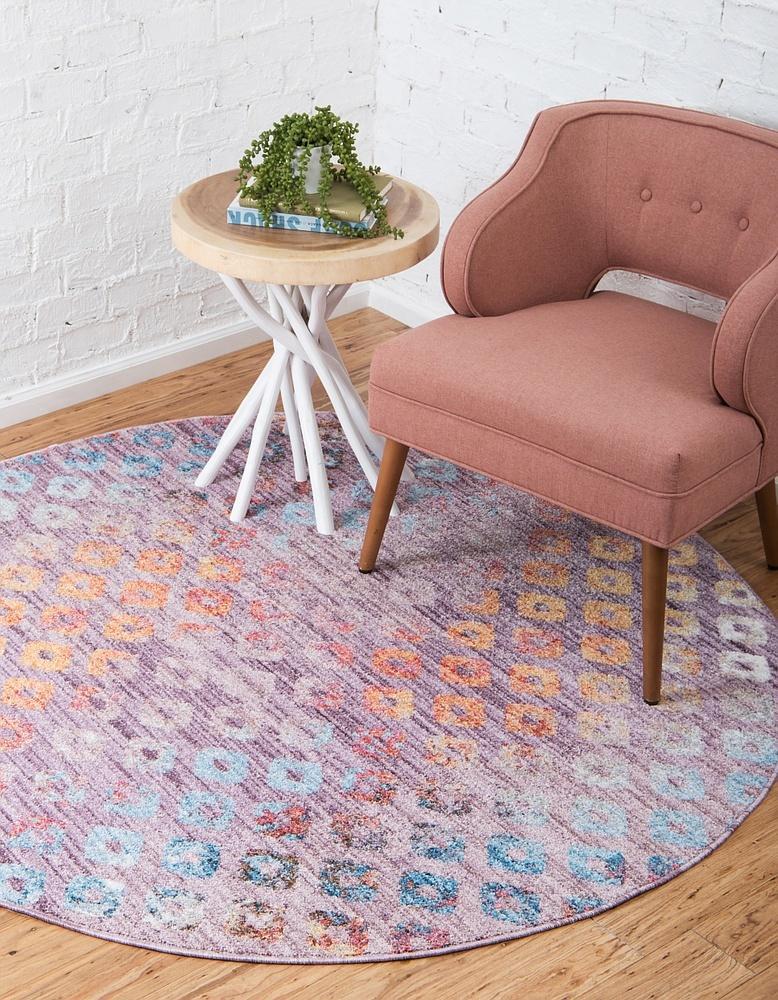 Devan - Rainbow Square-Pattern Rug