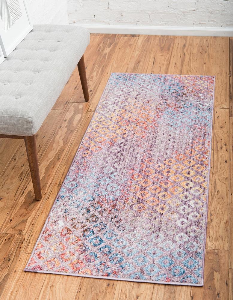 Devan - Rainbow Square-Pattern Rug