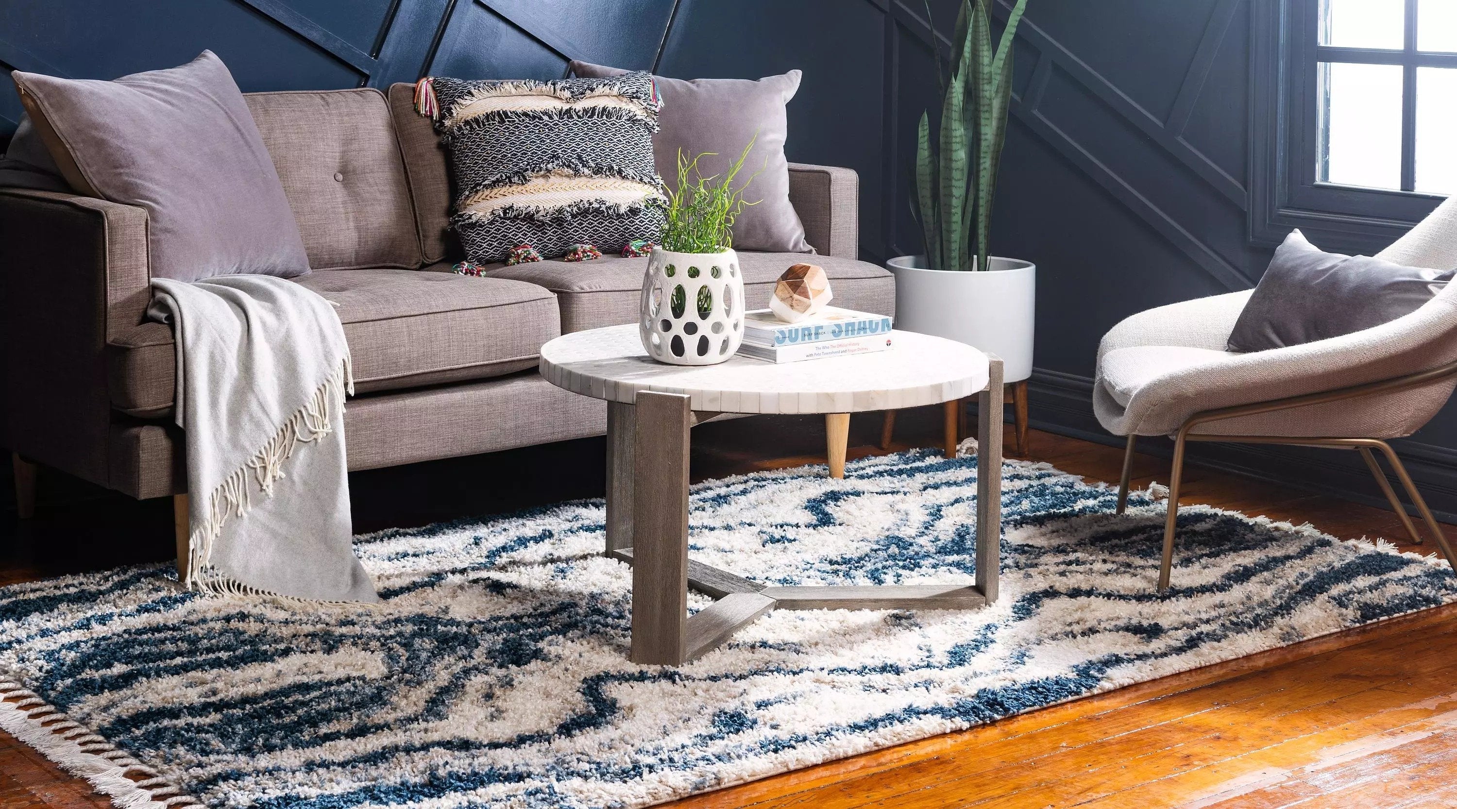 Quinten - Marble Color-Mix Shaggy Rug