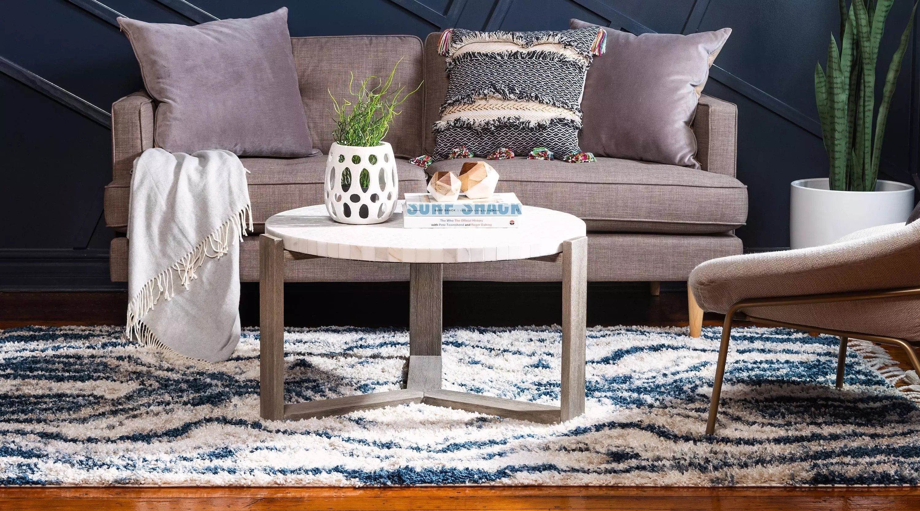 Quinten - Marble Color-Mix Shaggy Rug