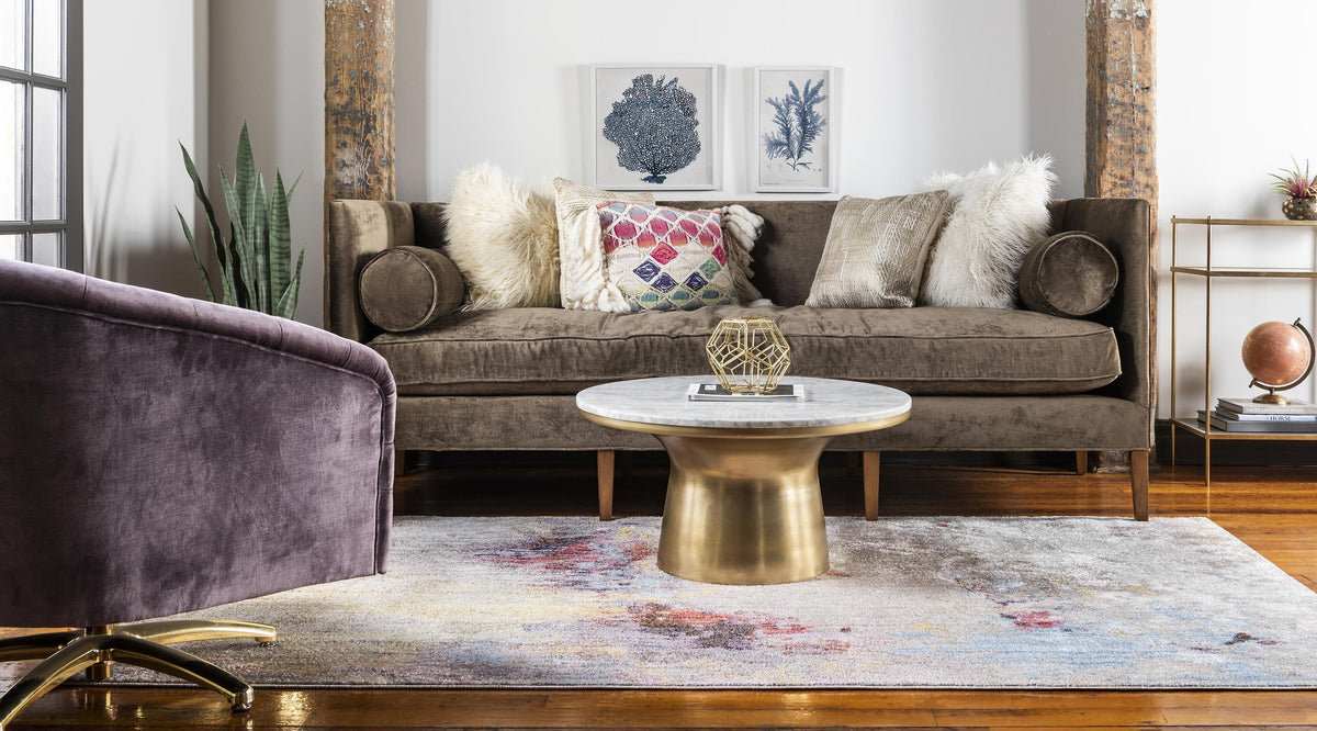 Ethen - Modern Grey Paint-Splatter Rug