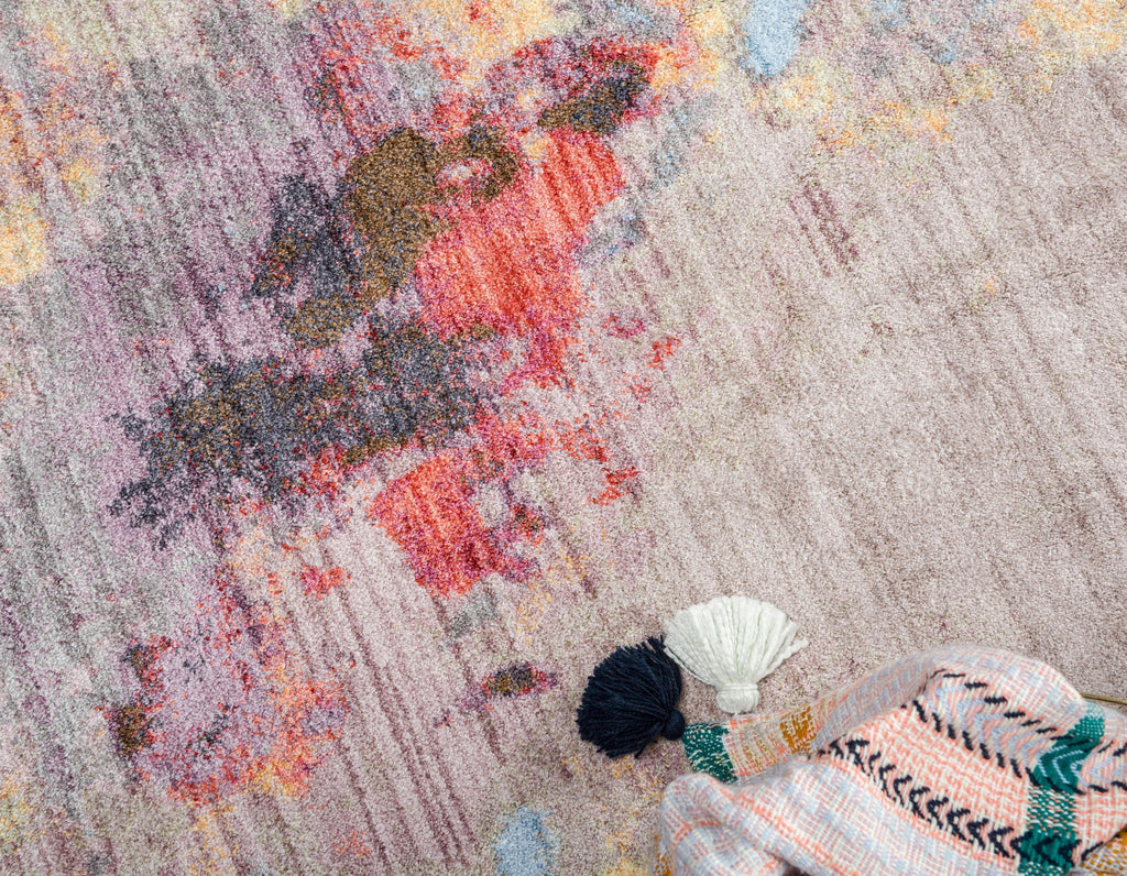 Ethen - Modern Grey Paint-Splatter Rug