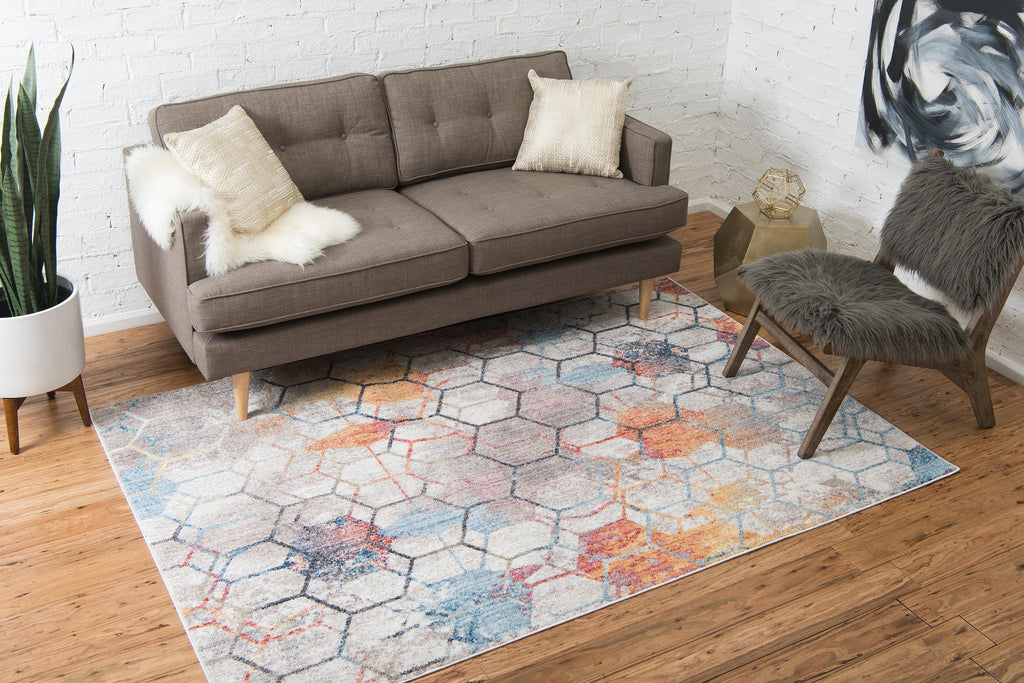 Reuben - Hexagon Gradient Rug