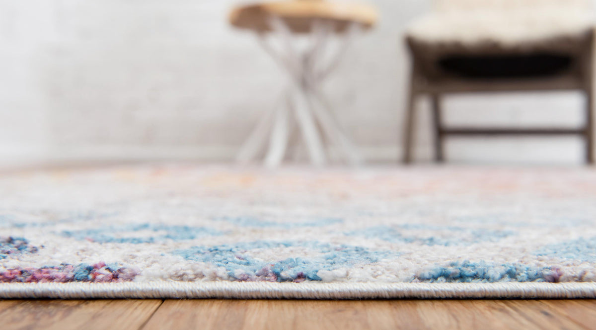 Devan - Rainbow Square-Pattern Rug