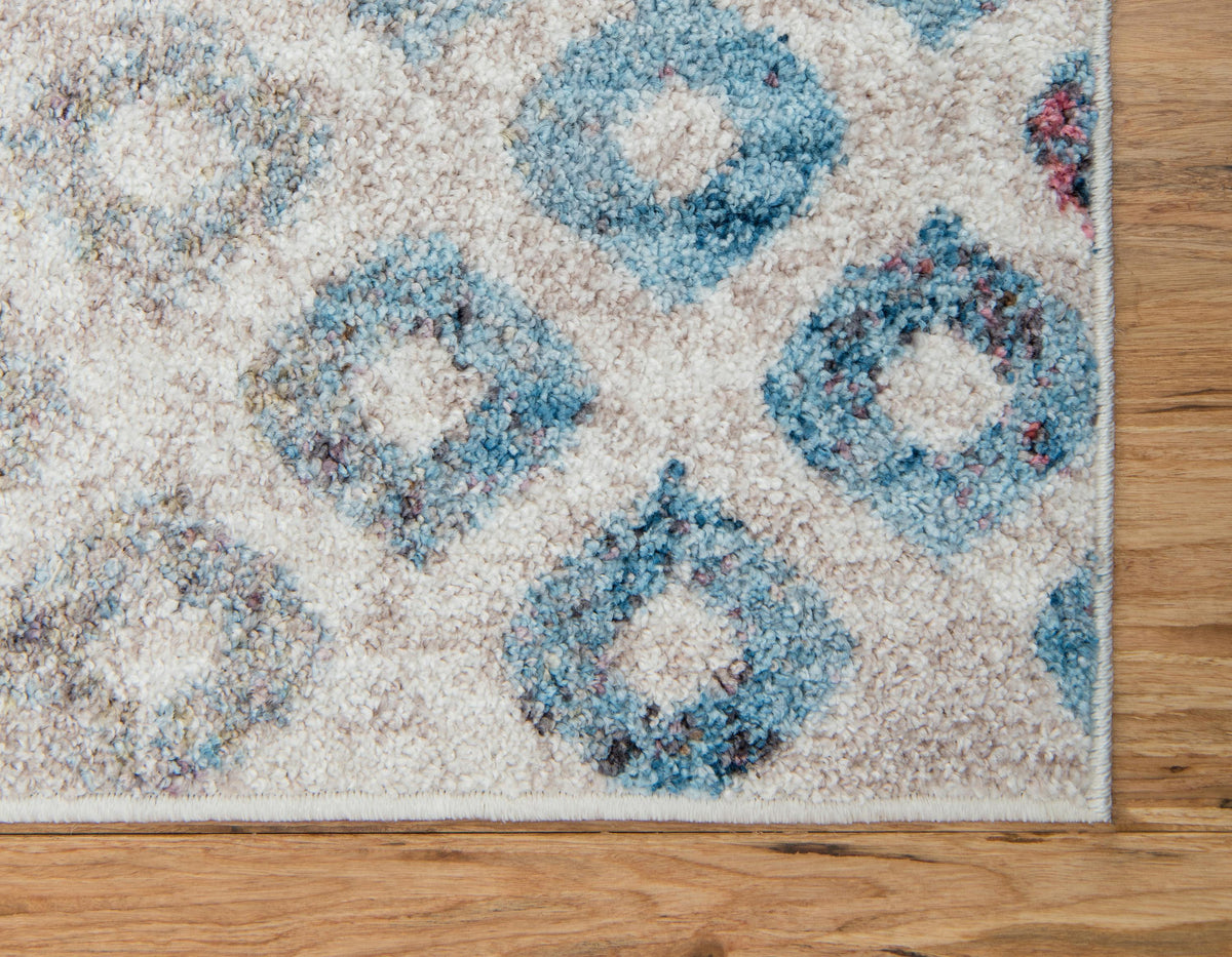Devan - Rainbow Square-Pattern Rug