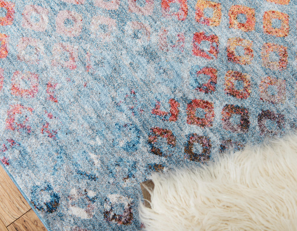 Devan - Rainbow Square-Pattern Rug