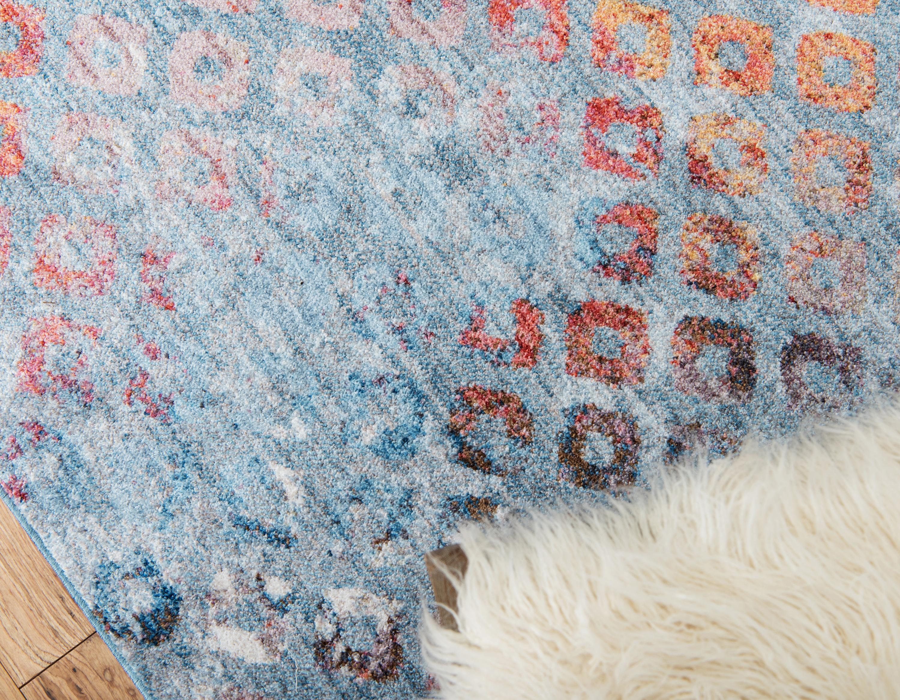 Devan - Rainbow Square-Pattern Rug