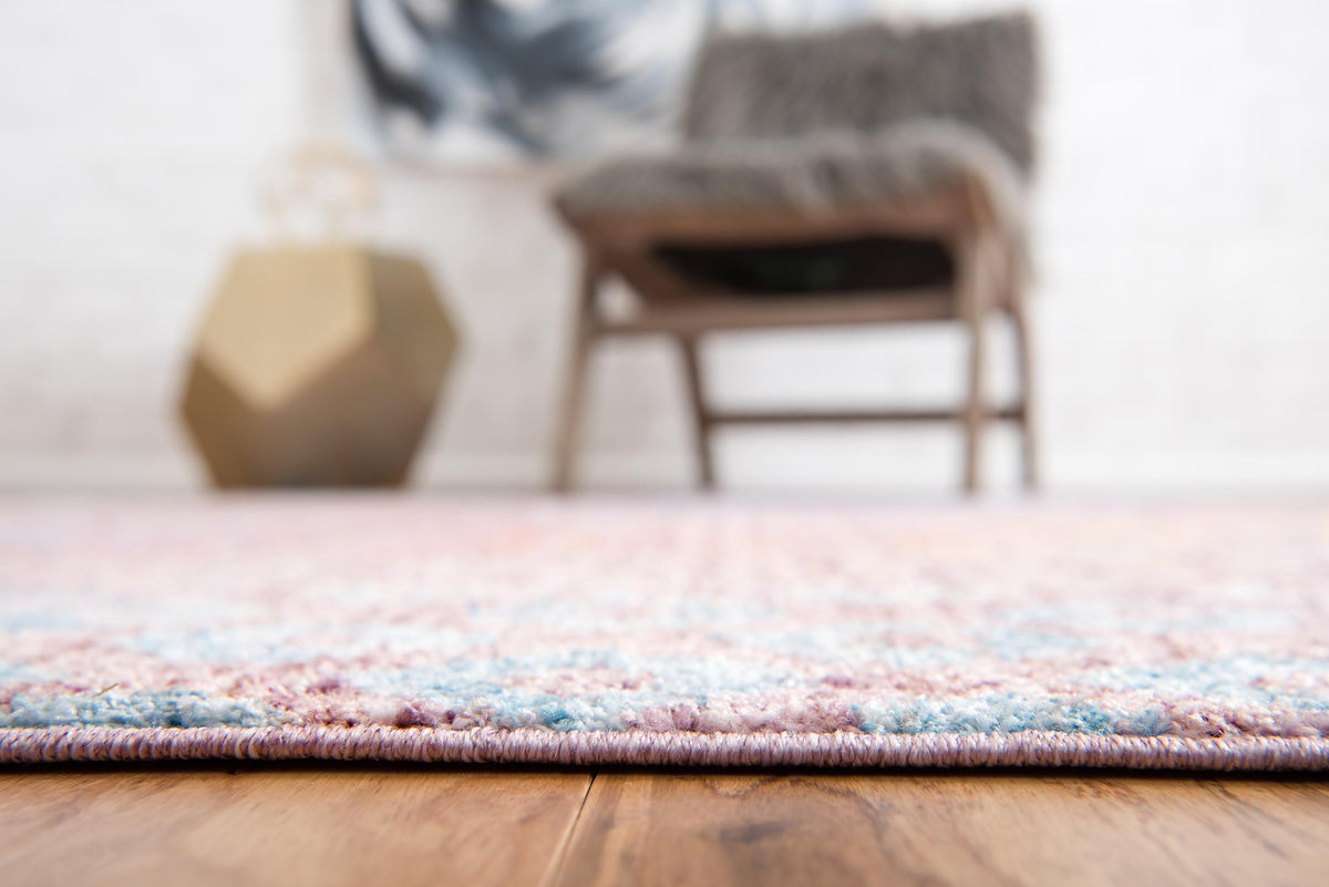 Devan - Rainbow Square-Pattern Rug