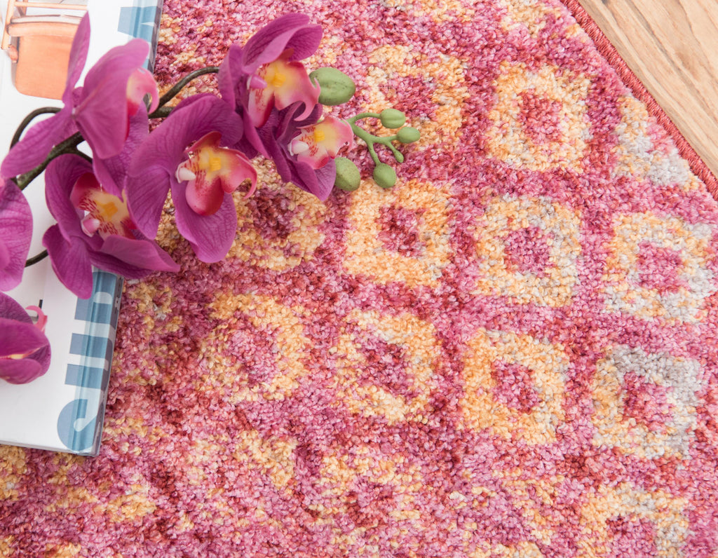 Devan - Rainbow Square-Pattern Rug