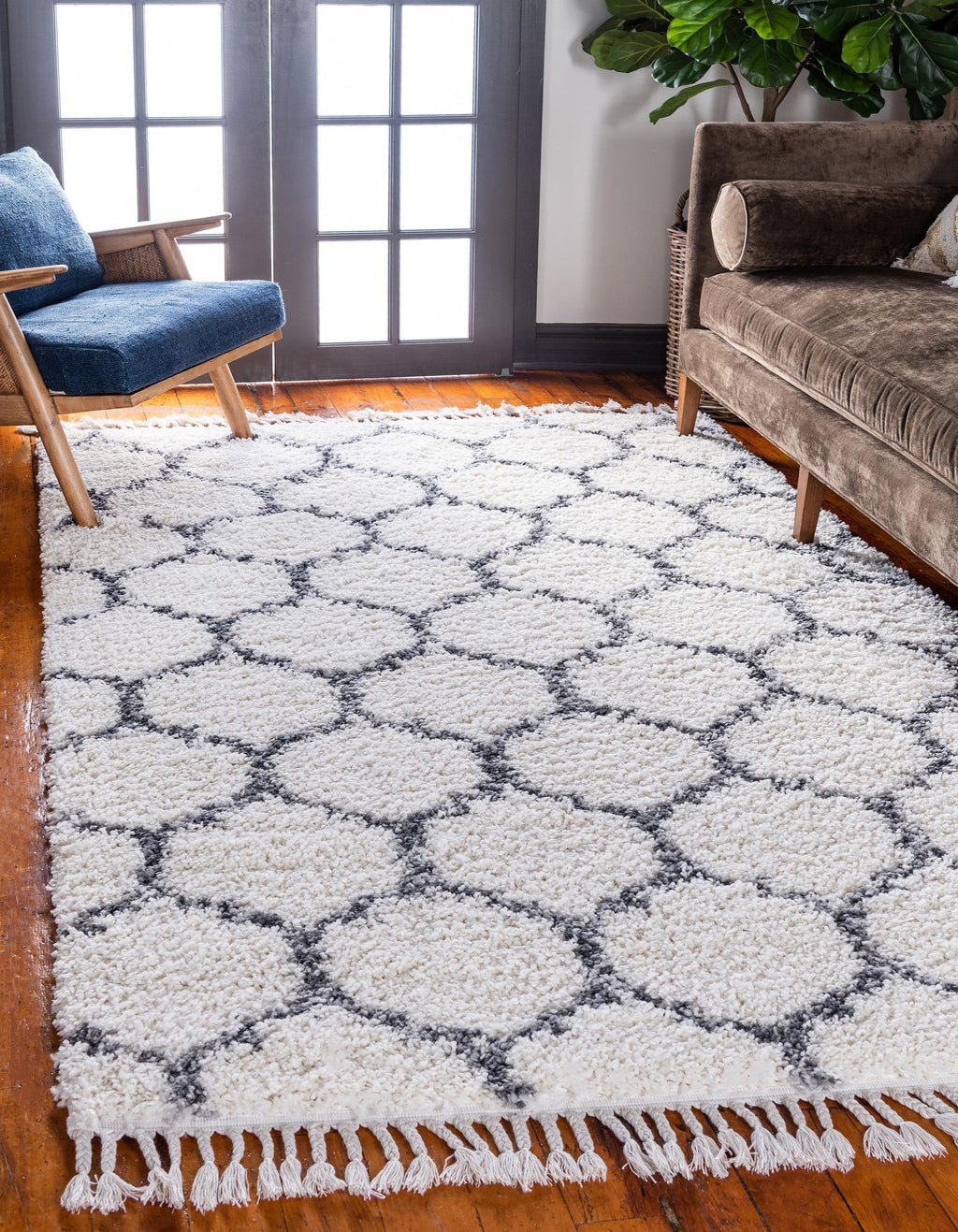 Broderick - Modern Pattern Shaggy Rug