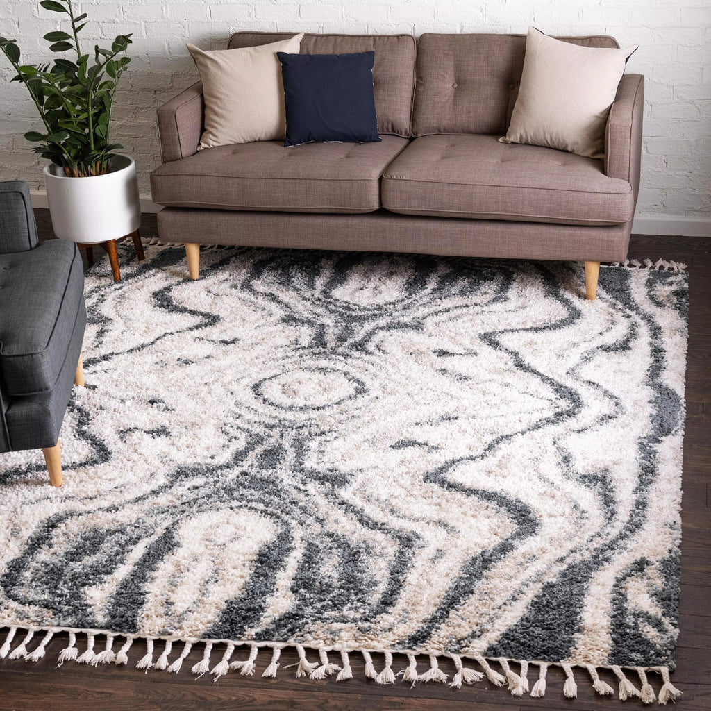 Quinten - Marble Color-Mix Shaggy Rug