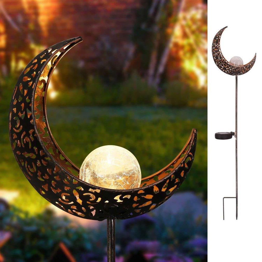 Solar Crescent Moon Garden Light