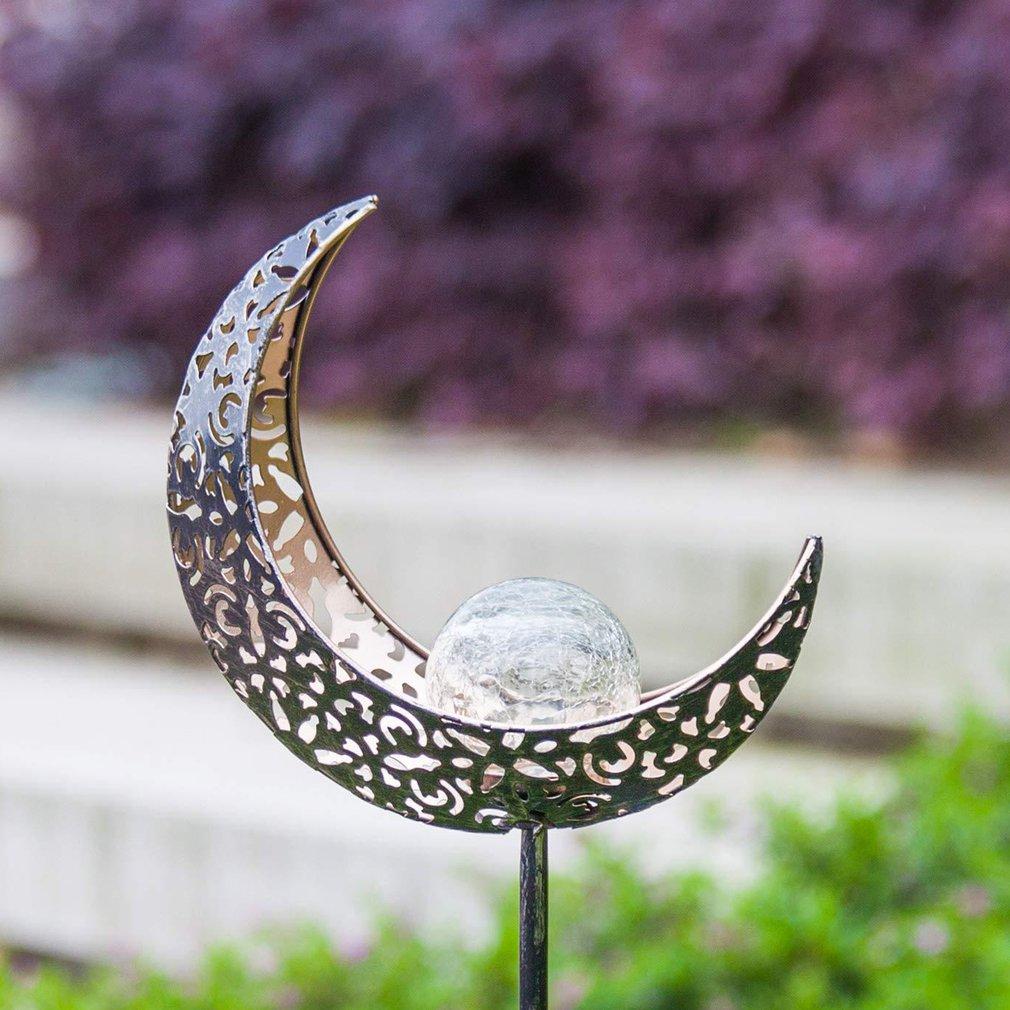 Solar Crescent Moon Garden Light