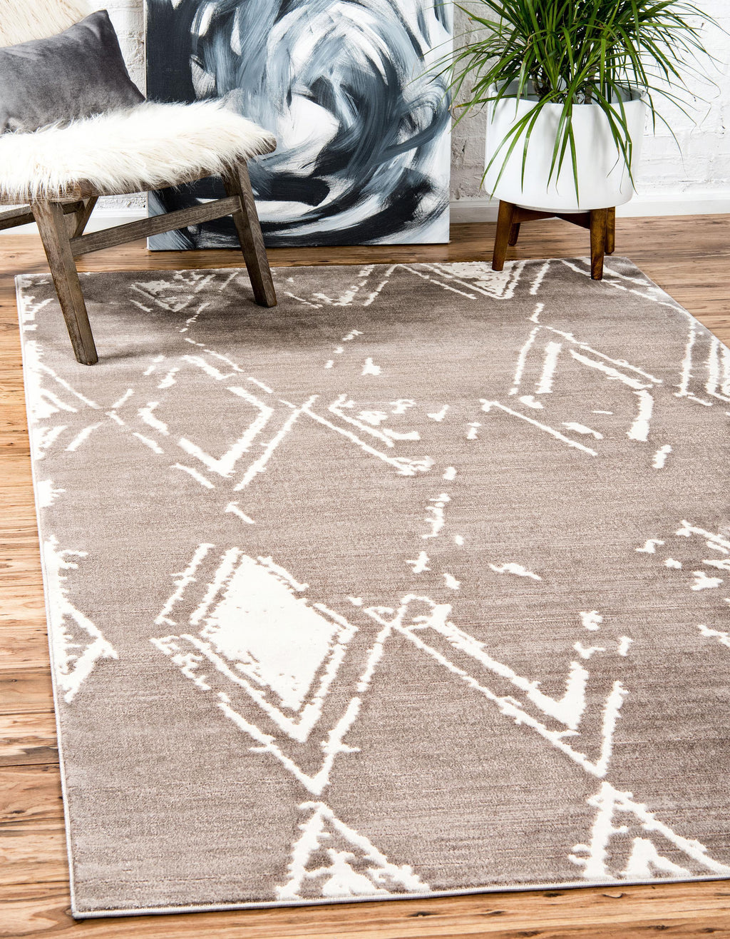 Jakobe - Faded Diamond Pattern Rug
