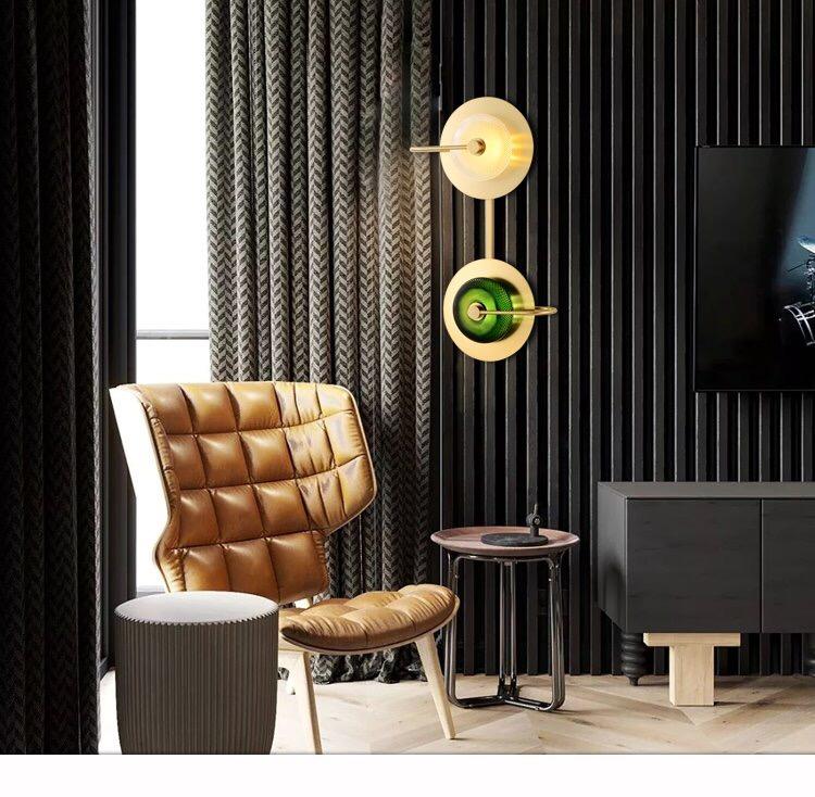 Wattle - Round Modern Art-Deco Wall Lamp