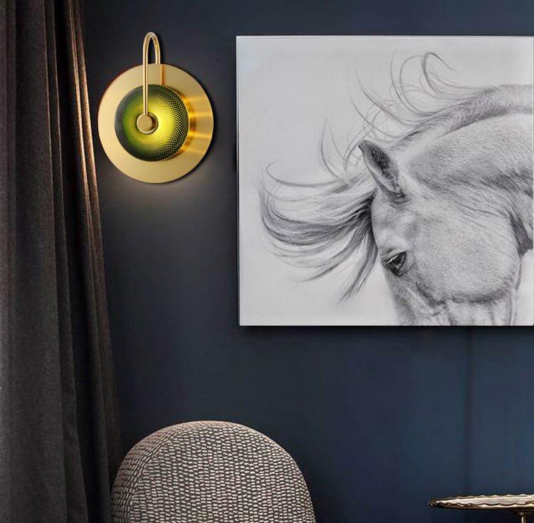 Wattle - Round Modern Art-Deco Wall Lamp