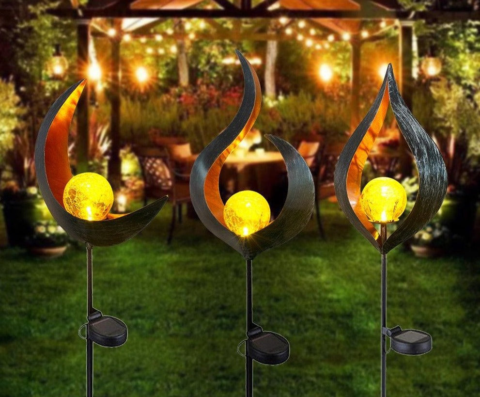 LED Artificial-Flame Garden Light