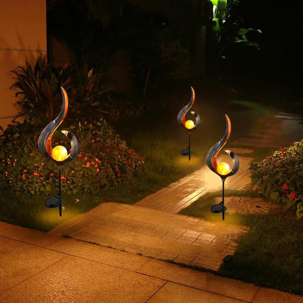 LED Artificial-Flame Garden Light