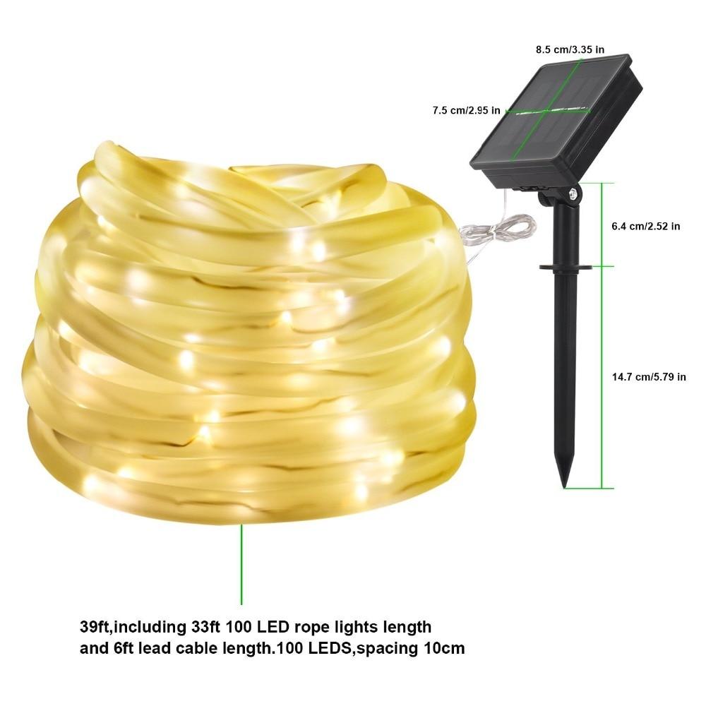 LED Solar Tube Garden String Light