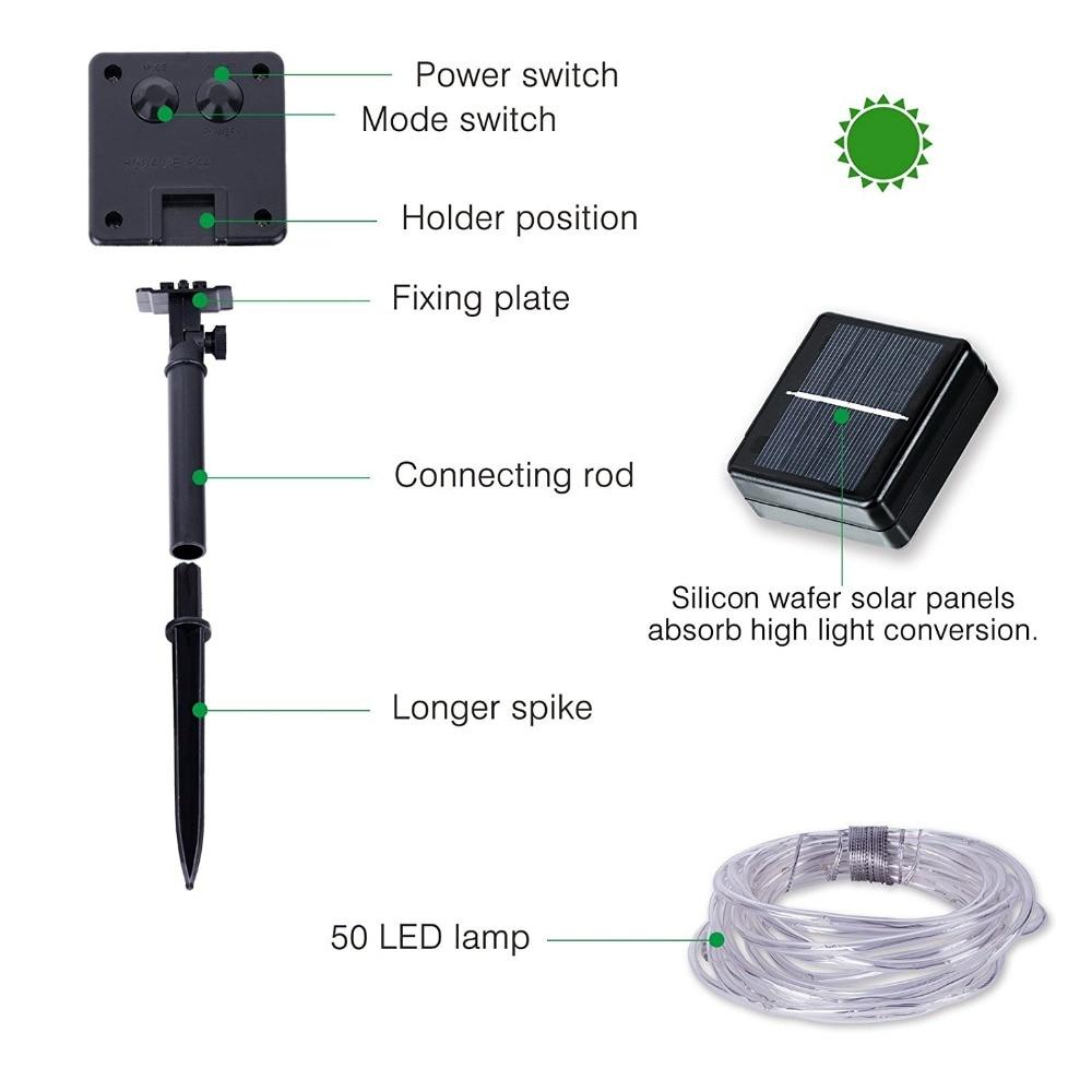 LED Solar Tube Garden String Light