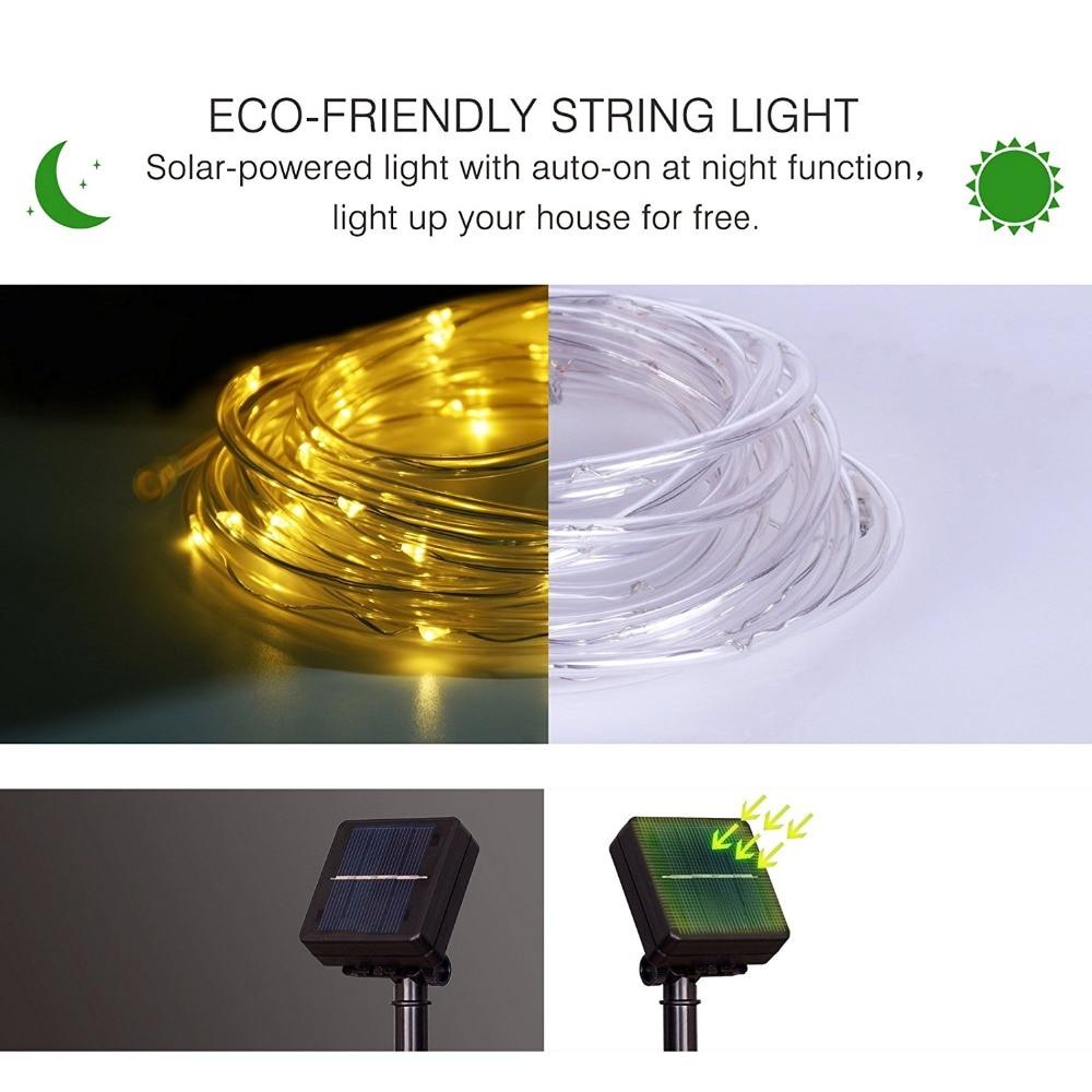 LED Solar Tube Garden String Light