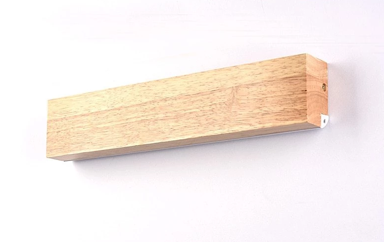 Eliana - Modern Oak Wood Shelf & Lamp