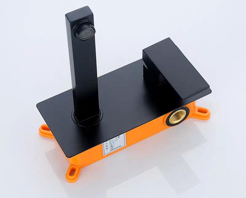 Odell - Luxurious Matte Black Wall Faucet for Bathroom