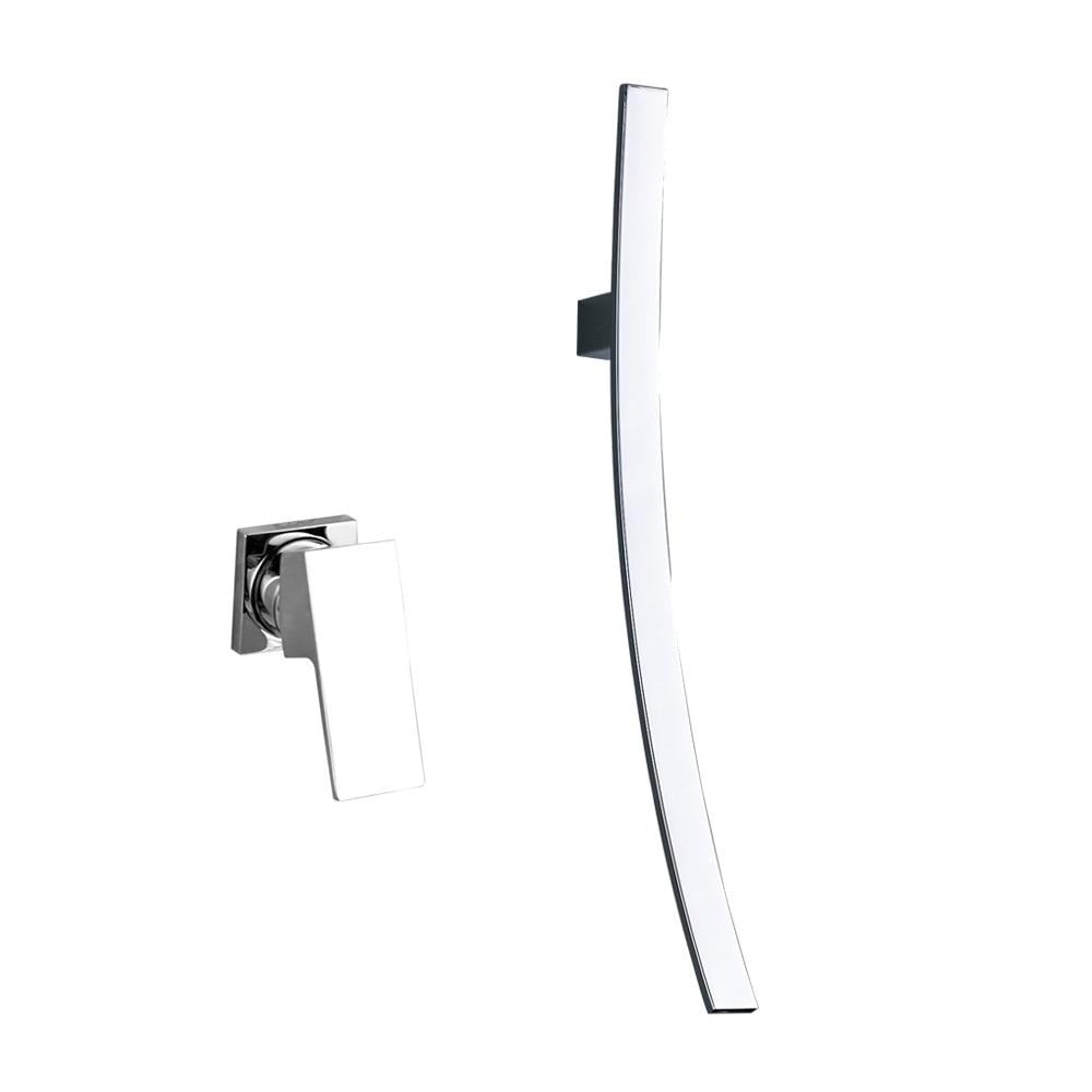 Miquel - Chrome Wall-Mounted Waterfall Bathroom Faucet