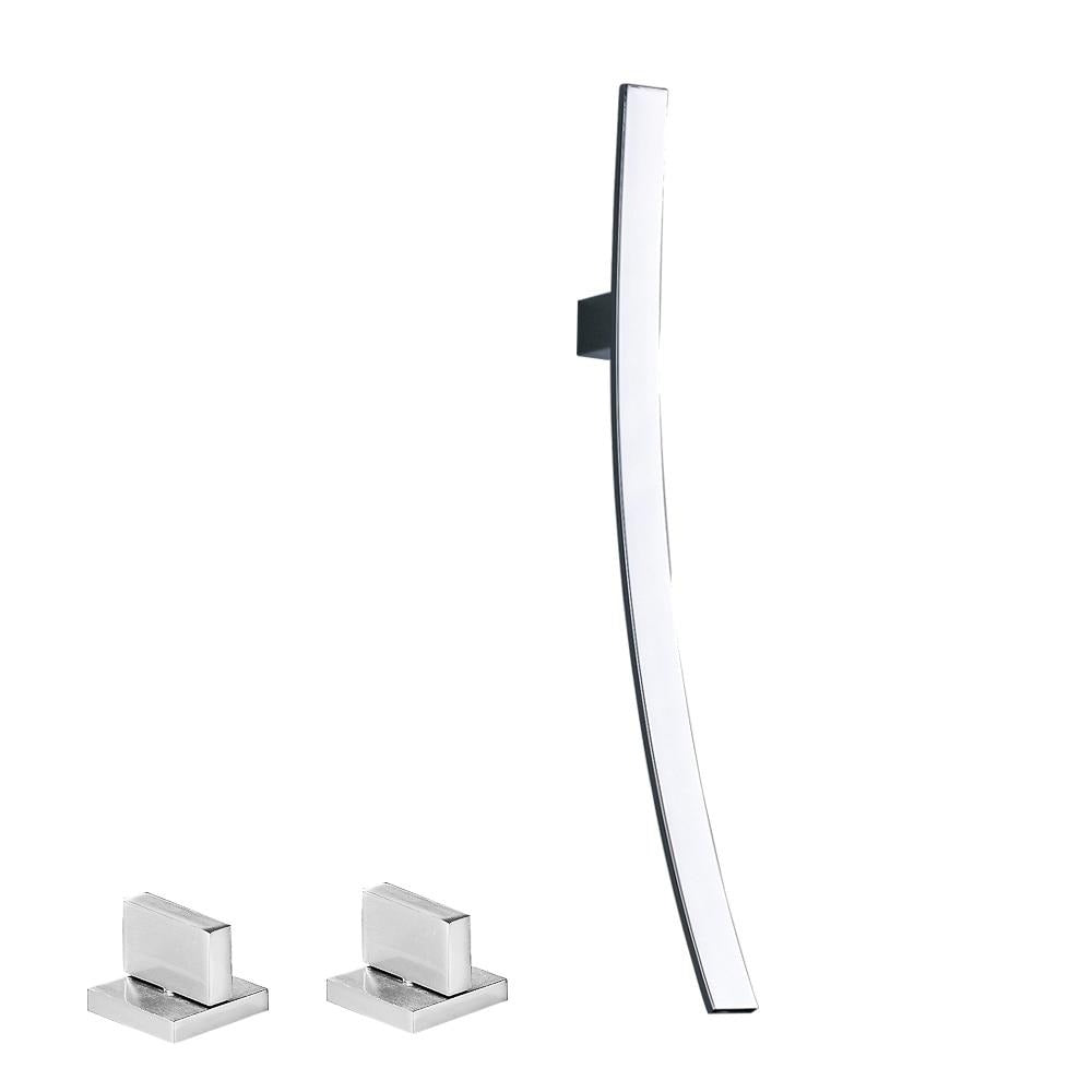 Miquel - Chrome Wall-Mounted Waterfall Bathroom Faucet