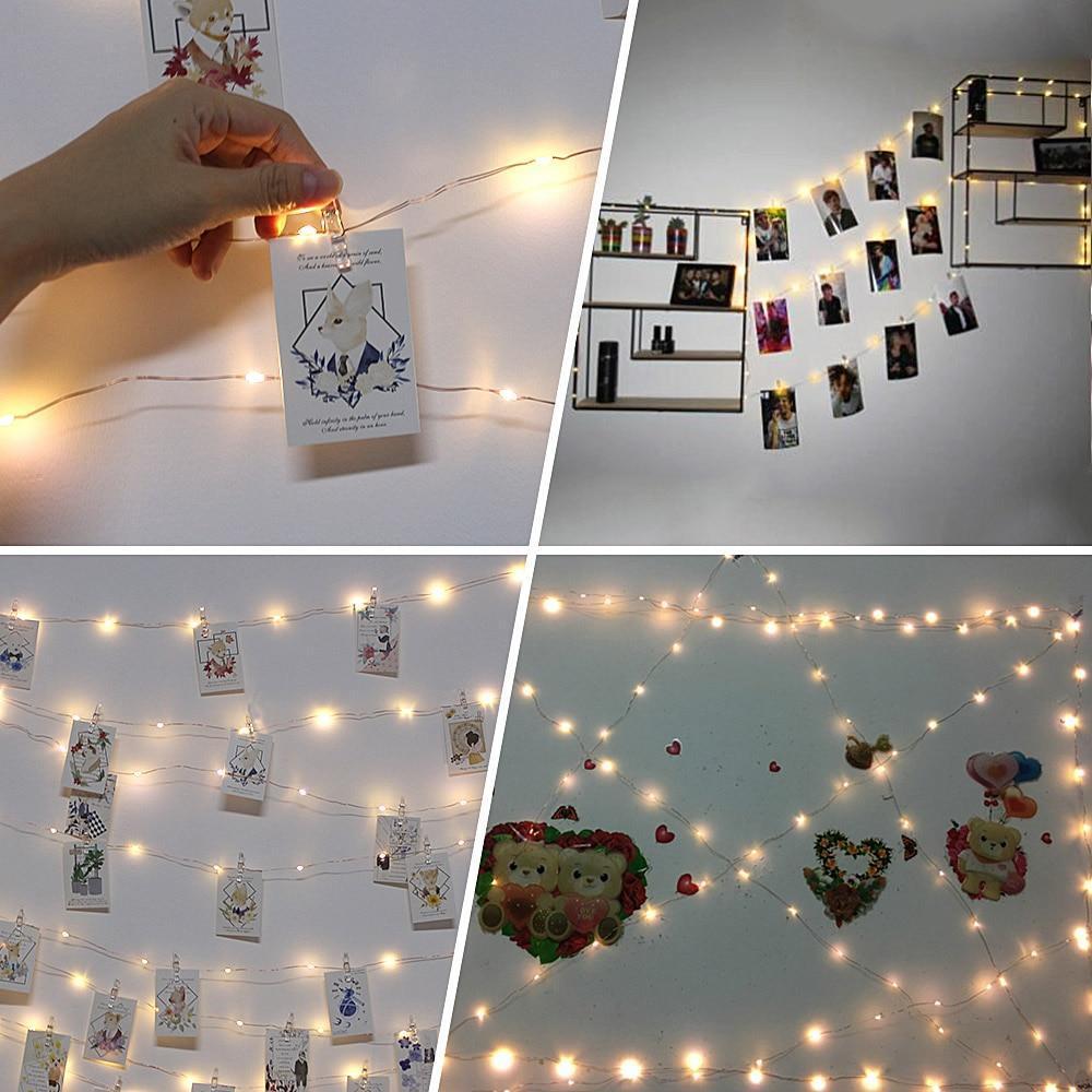 Strung - LED String Lights with Photo Clips