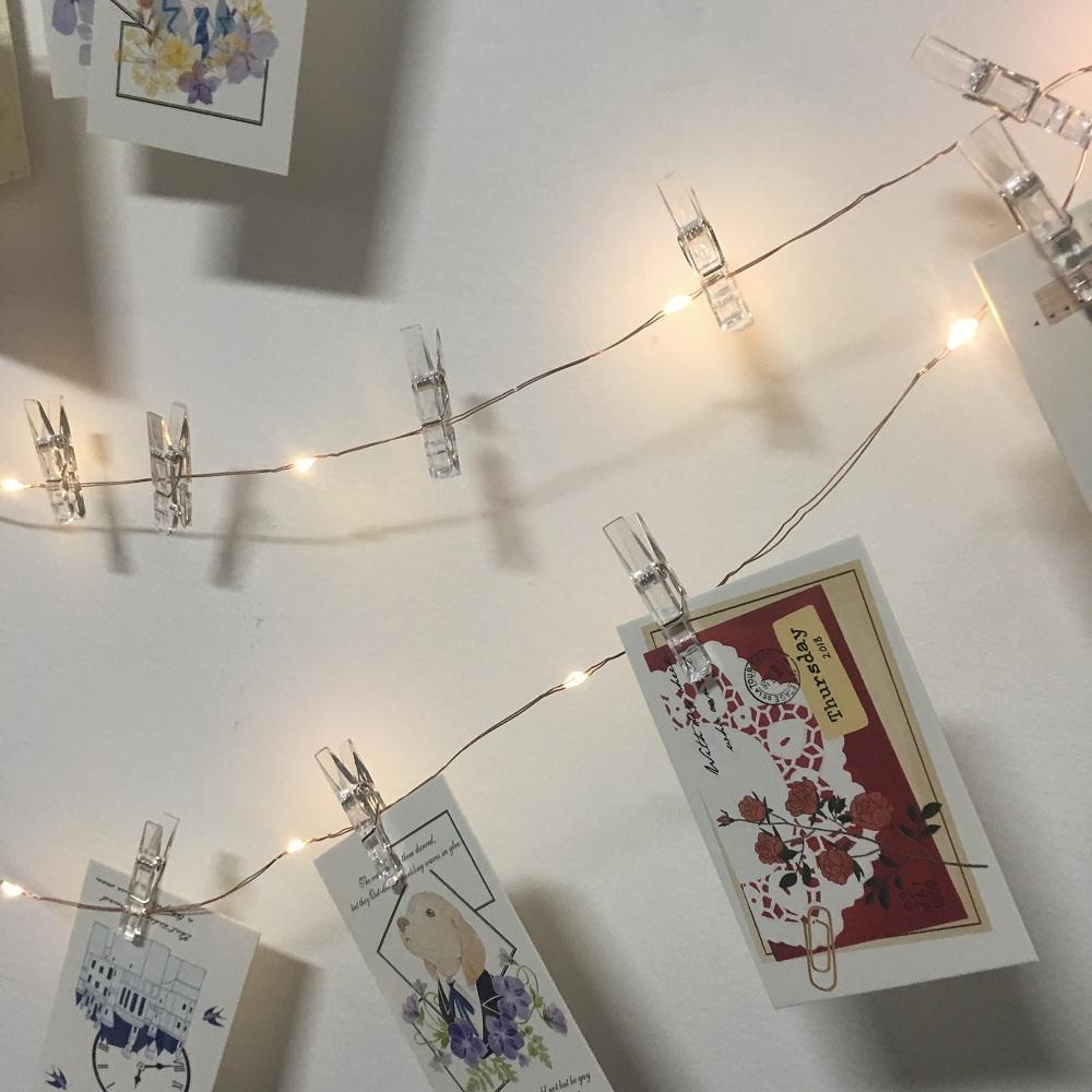 Strung - LED String Lights with Photo Clips