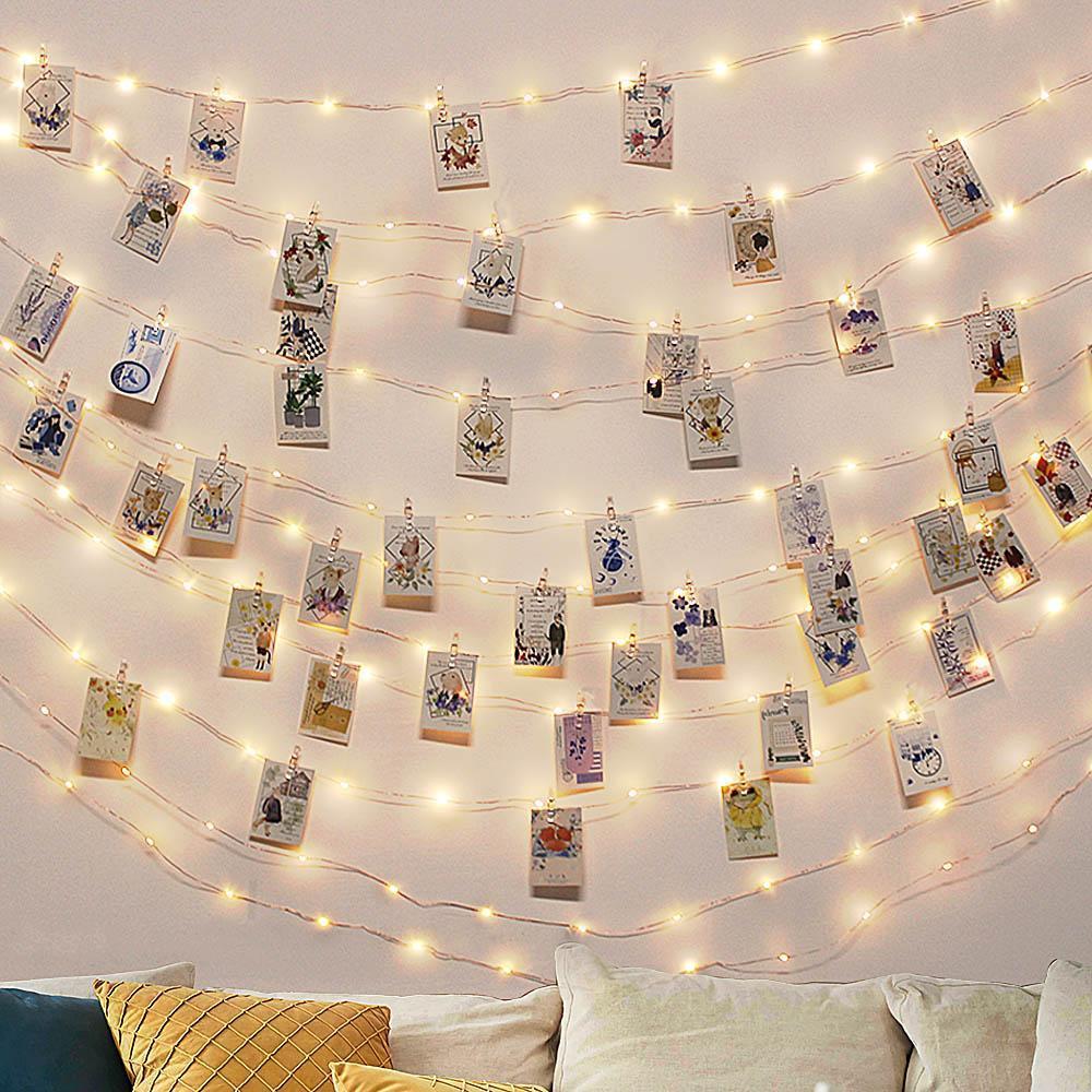 Strung - LED String Lights with Photo Clips