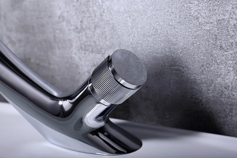 Annetta - Modern Chrome Solid-Brass Waterfall Bathroom Faucet