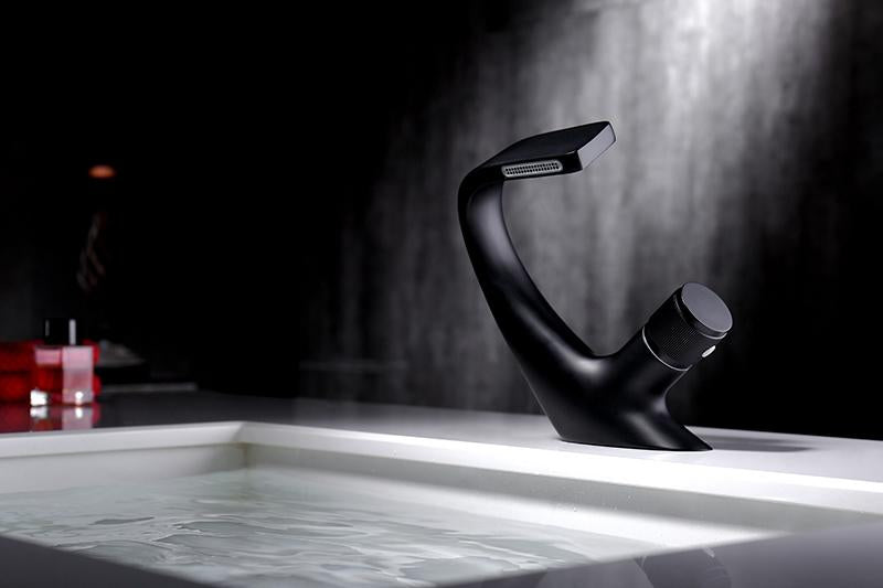 Annetta - Modern Chrome Solid-Brass Waterfall Bathroom Faucet