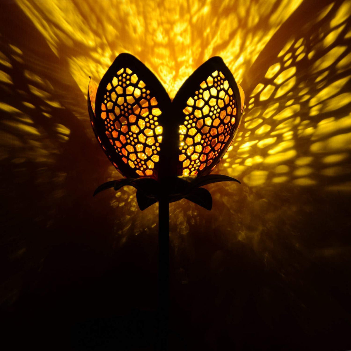 Solar-Powered Flower Garden Light
