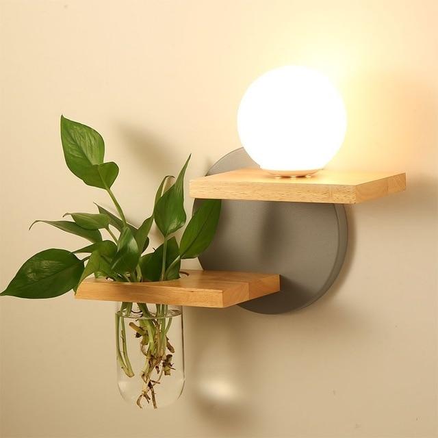 Lyla - LED Lamp with Planter & Shelf