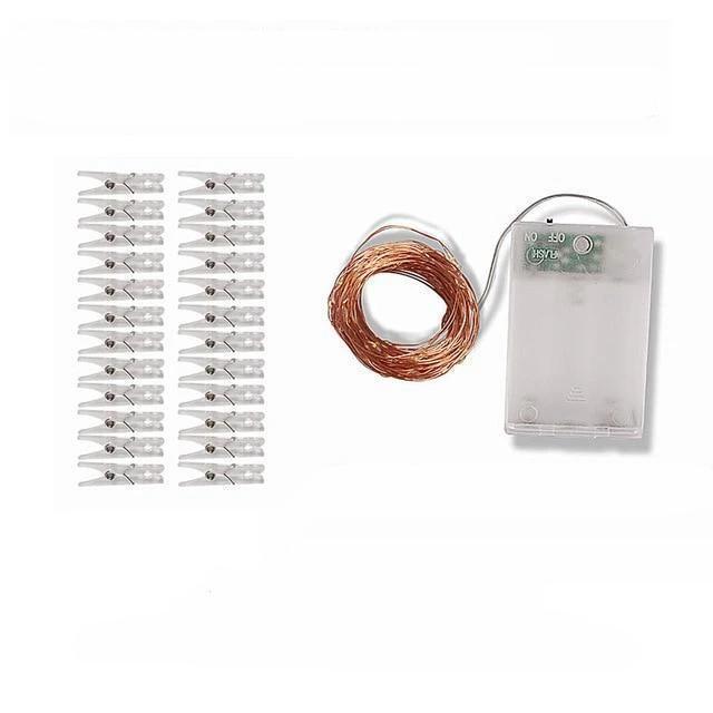 Strung - LED String Lights with Photo Clips