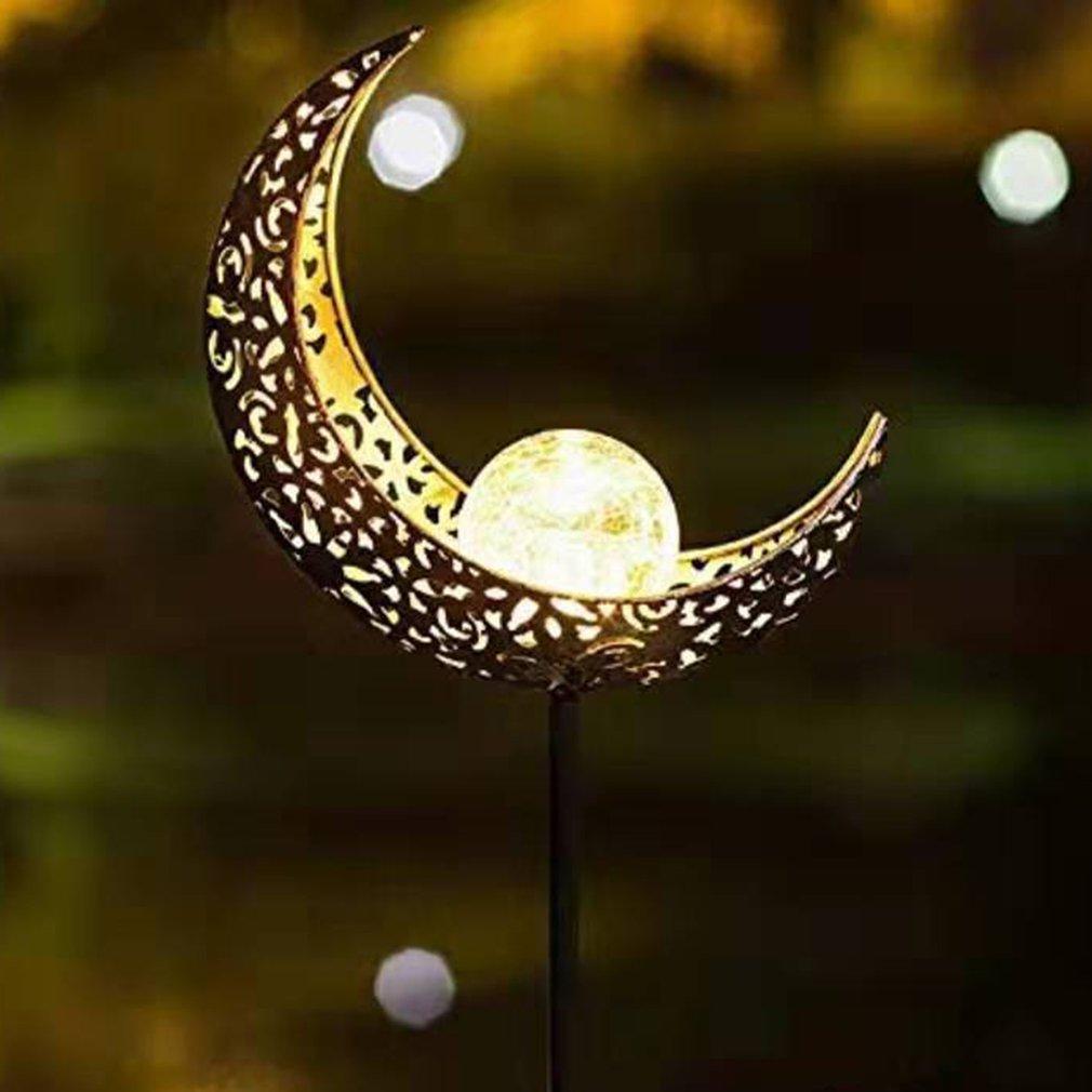 Solar Crescent Moon Garden Light