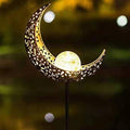 Solar Crescent Moon Garden Light
