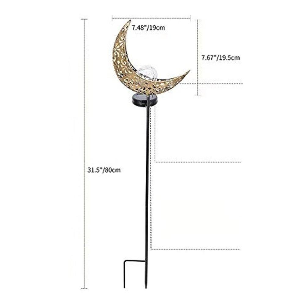 Solar Crescent Moon Garden Light