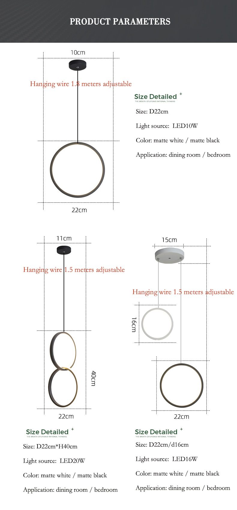 Kavita - Round LED Pendant Lamp