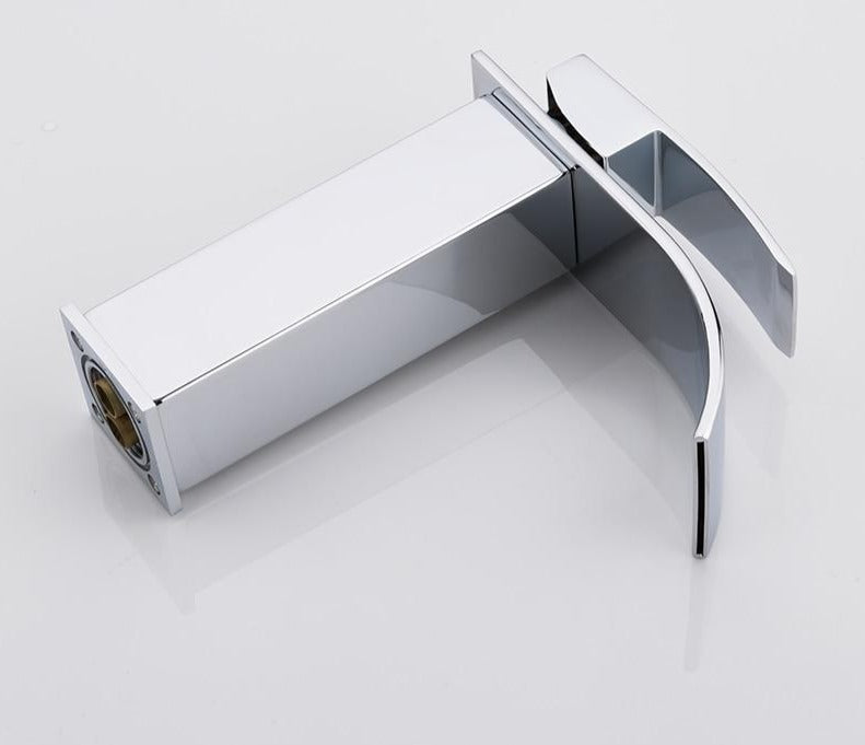Val - Deck-Mounted Waterfall Chrome Bathroom Faucet