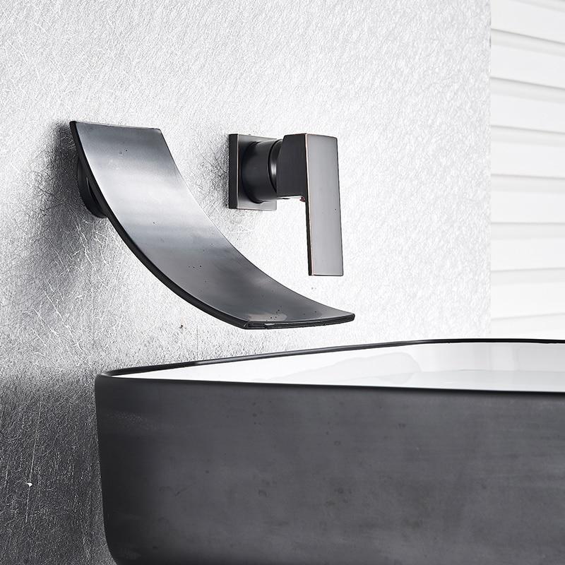 Leon - Chrome Wall-Mounted Waterfall Single-Handle Faucet