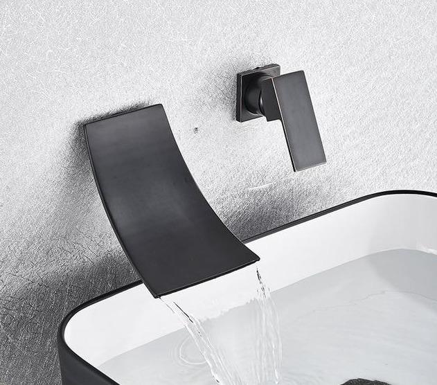 Leon - Chrome Wall-Mounted Waterfall Single-Handle Faucet