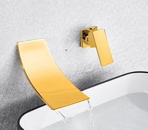 Leon - Chrome Wall-Mounted Waterfall Single-Handle Faucet