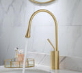 Raffeto - Brass Gooseneck Bathroom Faucet